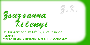 zsuzsanna kilenyi business card